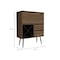 Tuhome Prunus Bar Cabinet, One Cabinet, Two Drawers, Mahogany/Black BGW7119 - alternate 6